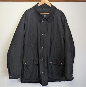 Chore Coat Jacket Men's Medium Basic Editions Black Winter Fall Spring Pockets